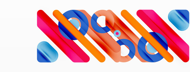 Creative geometric wallpaper. Minimal lines and circles background