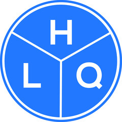 HLQ letter logo design on White background. HLQ creative Circle letter logo concept. HLQ letter design. 