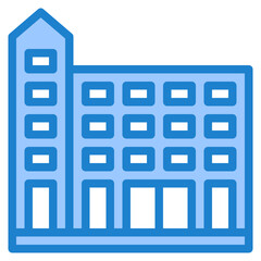 condominium blue style icon