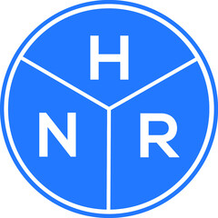 HNR letter logo design on White background. HNR creative Circle letter logo concept. HNR letter design. 