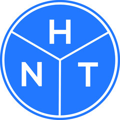 HNT letter logo design on White background. HNT creative Circle letter logo concept. HNT letter design. 