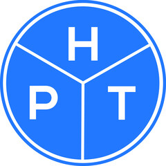HPT letter logo design on black background. HPT  creative initials letter logo concept. HPT letter design.
