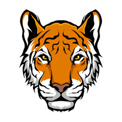 head tiger animal mascot for sports and esports logo vector illustration