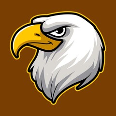head eagle angry mascot for sports and esports logo vector illustration