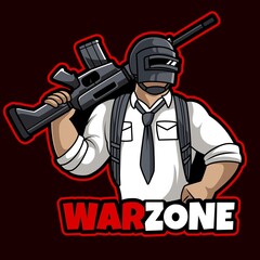 warzone mascot logo vector illustration