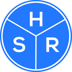 HSR letter logo design on black background. HSR  creative initials letter logo concept. HSR letter design.