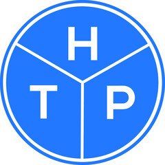 HTP letter logo design on black background. HTP  creative initials letter logo concept. HTP letter design.