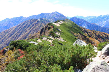 大天井、燕岳、夕日、百名山、長野、東銀座ルート、槍ヶ岳