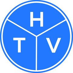 HTV letter logo design on black background. HTV  creative initials letter logo concept. HTV letter design.