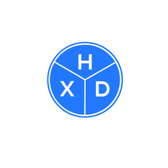 HXD letter logo design on White background. HXD creative Circle letter logo concept. HXD letter design. 

