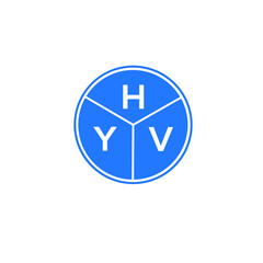 HYV letter logo design on White background. HYV creative Circle letter logo concept. HYV letter design. 
