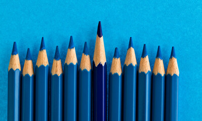 Stack of colorful pencils background