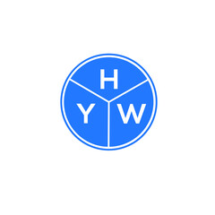 HYW letter logo design on White background. HYW creative Circle letter logo concept. HYW letter design. 
