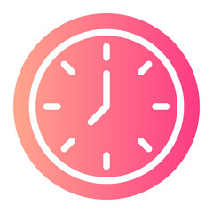 wall clock gradient icon