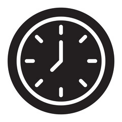 wall clock glyph icon