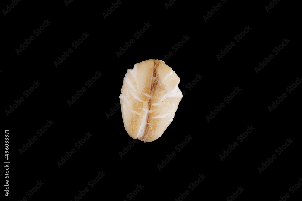 Poster oat seed isolated on black background