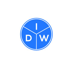 IDW letter logo design on White background. IDW creative Circle letter logo concept. IDW letter design.
 