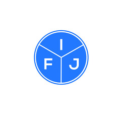 IFJ letter logo design on White background. IFJ creative Circle letter logo concept. IFJ letter design. 
