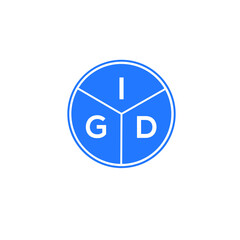 Fototapeta na wymiar IGD letter logo design on White background. IGD creative Circle letter logo concept. IGD letter design. 