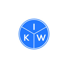 IKW letter logo design on black background. IKW  creative initials letter logo concept. IKW letter design.