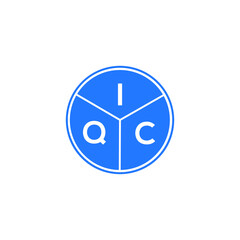 IQC letter logo design on White background. IQC creative Circle letter logo concept. IQC letter design. 
