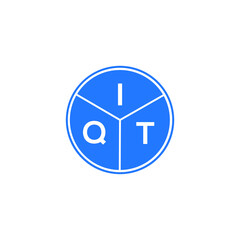IQT letter logo design on White background. IQT creative Circle letter logo concept. IQT letter design.
  