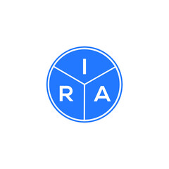 IRA letter logo design on White background. IRA creative Circle letter logo concept. IRA letter design. 

