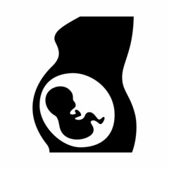 Pregnant woman vector flat icon