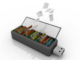 3d rendering folders in Pen driver

