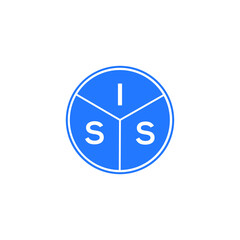 ISS letter logo design on White background. ISS creative Circle letter logo concept. ISS letter design. 

