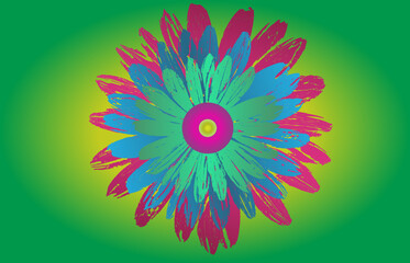 beautiful flower in full bloom, vector spring and summer background