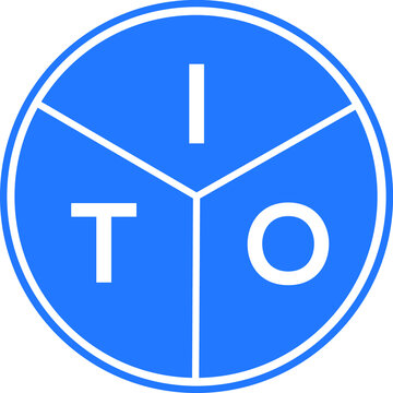 ITO letter logo design on White background. ITO creative Circle letter logo concept. ITO letter design. 
