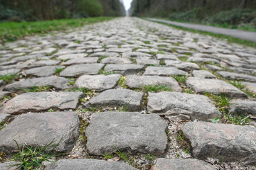 France Nord Trouée d'Arenberg Wallers pavé drève itineraire route Paris Roubaix cyclisme velo...