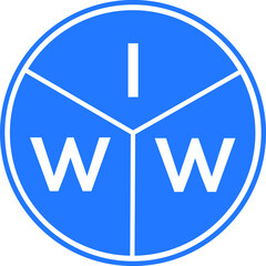 IWW letter logo design on black background. IWW  creative initials letter logo concept. IWW letter design.
