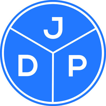 JDP letter logo design on White background. JDP creative Circle letter logo concept. JDP letter design. 

