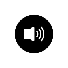 Speaker icon in black round