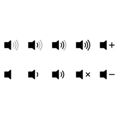 Speaker icon set