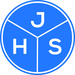 JHS letter logo design on black background. JHS creative   initials letter logo concept. JHS letter design.