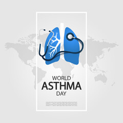 Vector Illustration of World Asthma Day.
