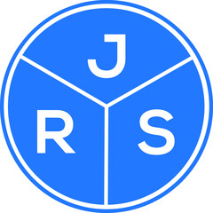 JRS letter logo design on White background. JRS creative Circle letter logo concept. JRS letter design. 