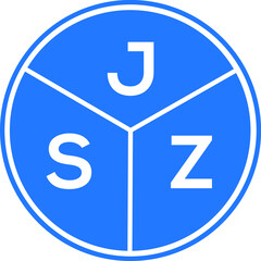 JSZ letter logo design on White background. JSZ creative Circle letter logo concept. JSZ letter design. 