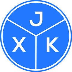 JXK letter logo design on white background. JXK creative circle letter logo concept. JXK letter design. 