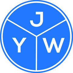 JYW letter logo design on white background. JYW  creative circle letter logo concept. JYW letter design.