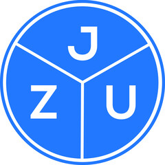 JZU letter logo design on white background. JZU creative circle letter logo concept. JZU letter design. 