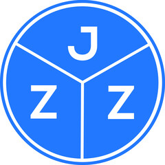 JZZ letter logo design on white background. JZZ creative circle letter logo concept. JZZ letter design. 