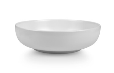 Bowl, Empty white ceramic bowl on white background