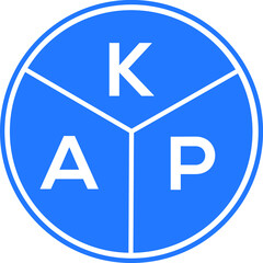 KAP letter logo design on white background. KAP  creative circle letter logo concept. KAP letter design.