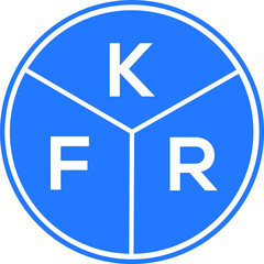KFR letter logo design on White background. KFR creative Circle letter logo concept. KFR letter design. 