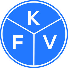 KFV letter logo design on White background. KFV creative Circle letter logo concept. KFV letter design. 