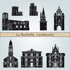 La Rochelle landmarks and monuments - obrazy, fototapety, plakaty